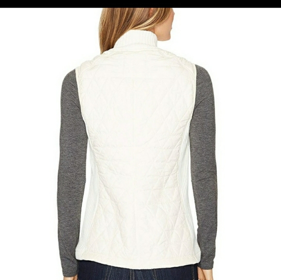 PRANA DIVA CREAM FLEECE PUFFER VEST SIZE SM - Picture 4 of 12